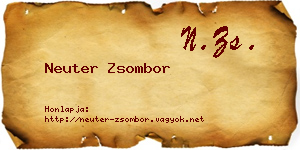 Neuter Zsombor névjegykártya